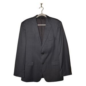 HUGO BOSS $649 Reda Super 110's Wool Blue Black Two Button Sport Coat Men's 40R